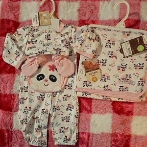 Carter's Pink Panda Kids Pajamas Set